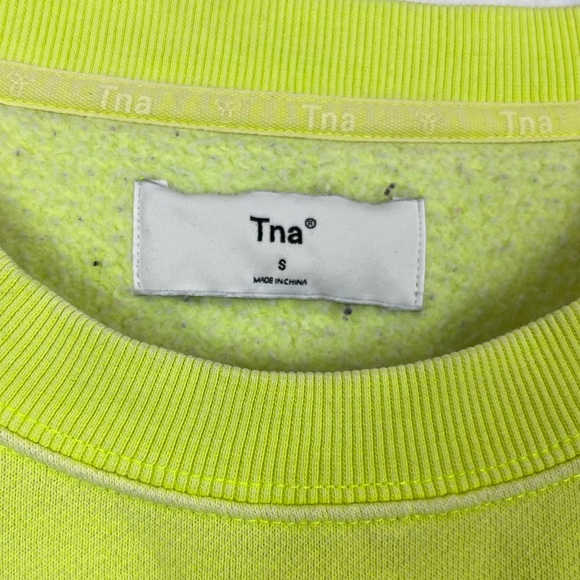 TNA Perkins Sweatshirt Neon Green Sz S - Picture 5 of 10